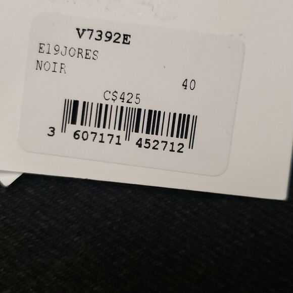 SANDRO Paris Embroidered DESIGNER BLACK Denim Jacket SIZE 40 - Picture 10 of 10